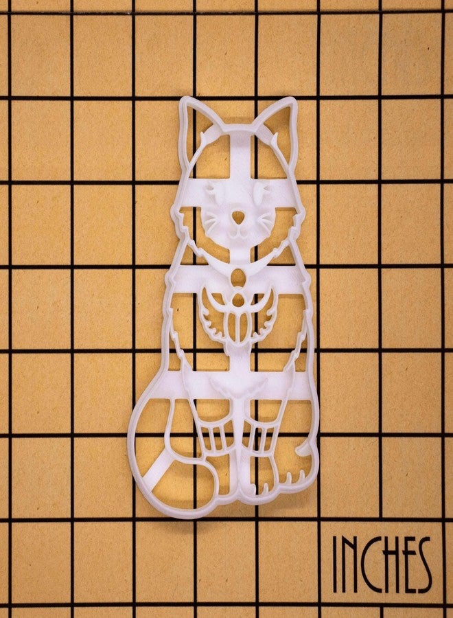 EROTNGO Cute Bastet – Egyptian Cat Goddess with Scarab Necklace Cookie Cutter | DIY Cake Biscuit Cookie Cutter | Kitchen Cooking Decoration Tool (Pack of 2) - Image 2