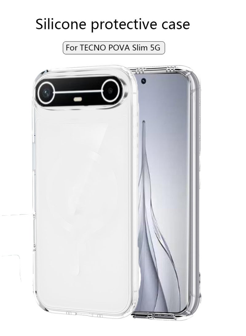 QIRG حافظة لتكنو بوفا سليم 5G TPU - [مضادة للاصفرار] غطاء هاتف شفاف. مقاومة للصدمات. رقيقة للغاية ومضادة للسقوط وناعمة للغاية. - Image 1