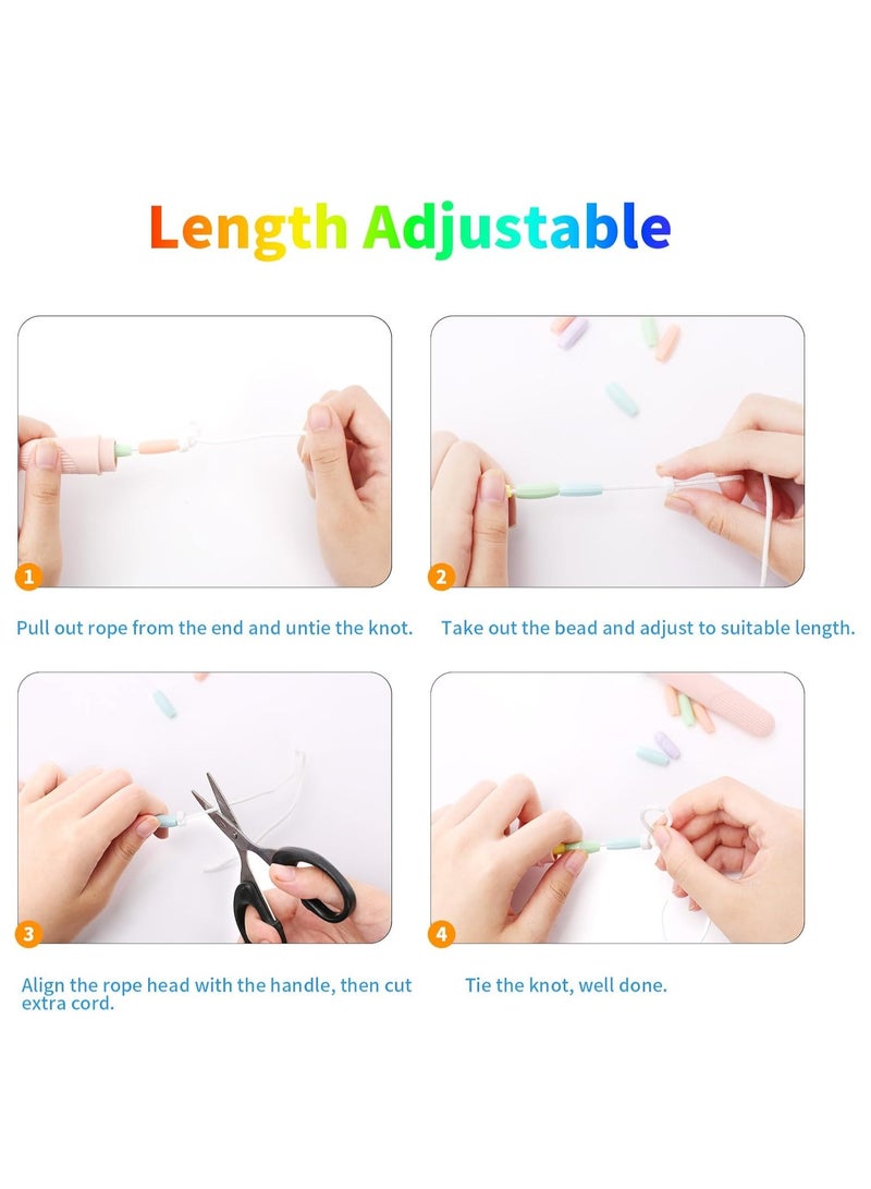 KASTWAVE 2Pcs Beaded Jump Rope, Segmented Skipping Rope, Jump Rope for Kids Adults, Adjustable Tangle-Free Toddler Jumping Rope, Soft Beaded Skipping Rope, for Fitness Exercise Training - Image 5