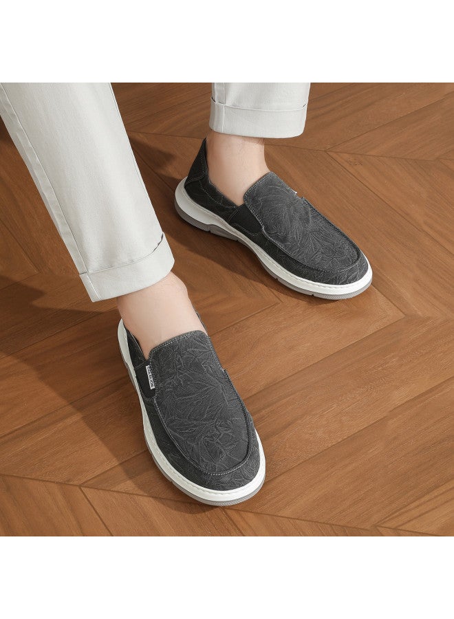 Goldlion Men's Gifts, Men's Shoes, Autumn Lazy Loafers, Men's Canvas Slip-ons, Minimalist One-step Design, Lightweight Men's Casual Shoes - Image 4