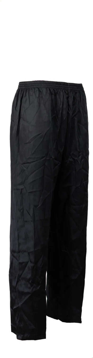 اوبلاند Men's Satin Fabric Pajama Pants Solid Color Elastic Waist No Pocket Wide Leg Relaxed Cut
