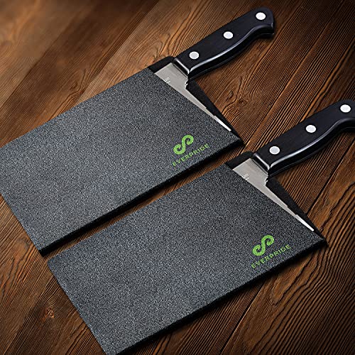EVERPRIDE Butcher Chef Knife Edge Guard - Wide Knives Blade Edge Protectors - Meat Cleaver Knife Sheath - BPA-Free Chef Knife Cover Fits Blades Up To 8” x 4” – Knives Not Included - Image 4