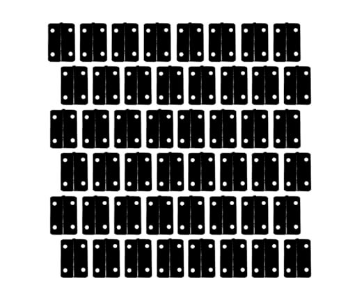 QCAA Solid Brass 180 Degree Mini Hinges Jewery Box Cabinet Butt Hinge 36mm x 25mm141 x 1 Matte Black Made in Taiwan 24 Pair - Image 1