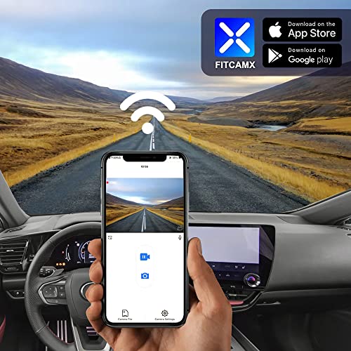 Fitcamx 4K Dash Cam Suitable for Lexus NX 2022-2026 & NX Hybrid NX350 250 350h 450h, OEM Factory Look, 2160P UHD Video, Built-in WiFi & APP, Loop Recording, Gravity Sensor, Plug & Play, 64GB Card - Image 4