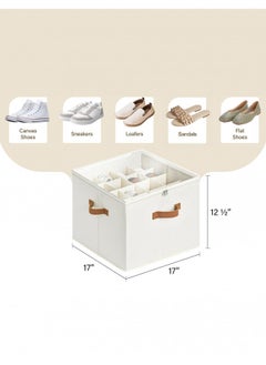 StorageWorks Shoe Organizer for Closet, Fabric Shoe Storage Bins with Clear Cover, Adjustable Dividers for Shoe Storage, Beige, 1-Pack, Fits up to 14 Pairs - pzsku/ZA238B68983EDE9AB688DZ/45/_/1731696217/e24ff36b-2111-4a55-ae46-06867df69a20