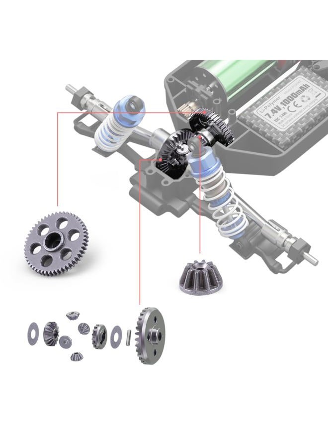 HAIBOXING 1/16th RC Car Spare Parts Machined Metal Spur Gear & Diff. Pinions and Diff. Gears Apply to 16890A(M16102 & M16103) - Image 4