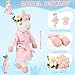 Leitee Get Well Soon Gift for Girls 118 Inch Small Unicorn Stuffed Animal Plush Doll Dressed in Bathrobe with Message Get Well Soon Cute Unicorn Plush Gift for Patient After Surgery Home Decoration - Image 4