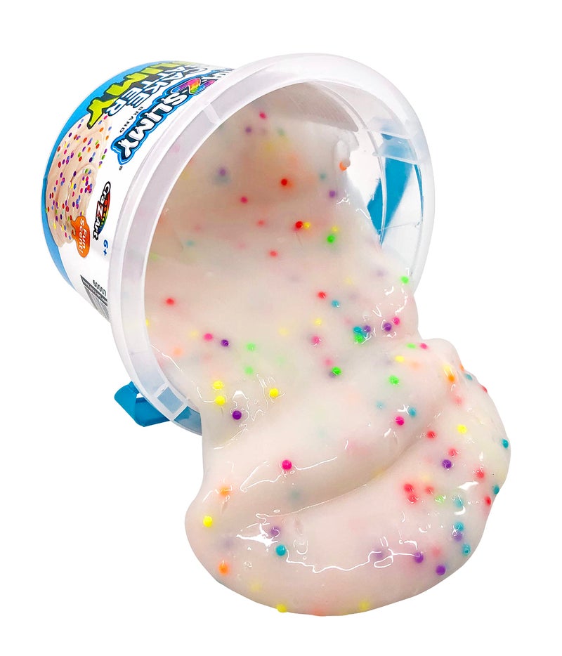 Cra-Z-Art Cra-Z-Slimy 24oz Premade Slime  Cake Batter Scented Clear Slime Stretchy Glossy Non-Sticky 1.5lb Slime Bucket with Add-ins - Image 5