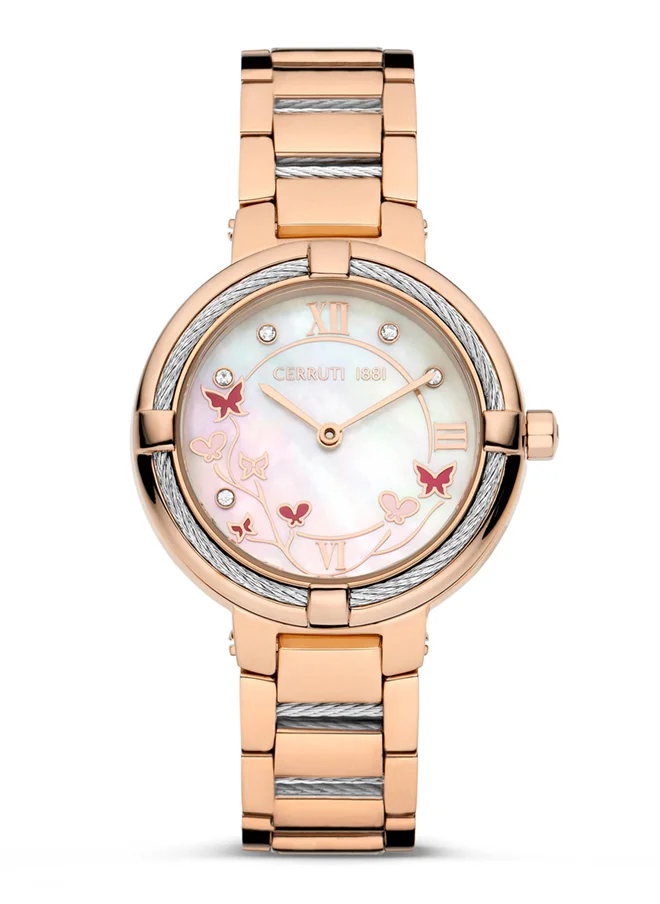 شيروتي 1881 Women's Analog Round Shape Metal Wrist Watch CIWLG0008305 - 34 Mm