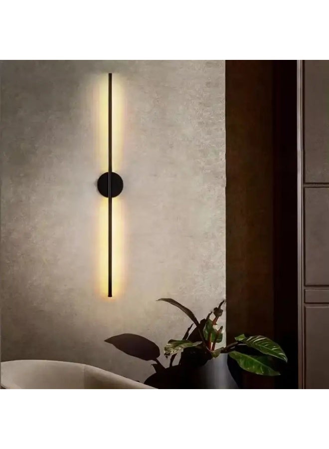 MODI Modern Linear LED Wall Light Fixture – Warm Light, Vertical Indoor Sconce 15W, CRI≥80, 1000LM, SMD, 120° Beam Angle, Slim Aluminum Wall Lamp for Bedroom, Hallway, Living Room, Hotel – Hardwired - Image 5