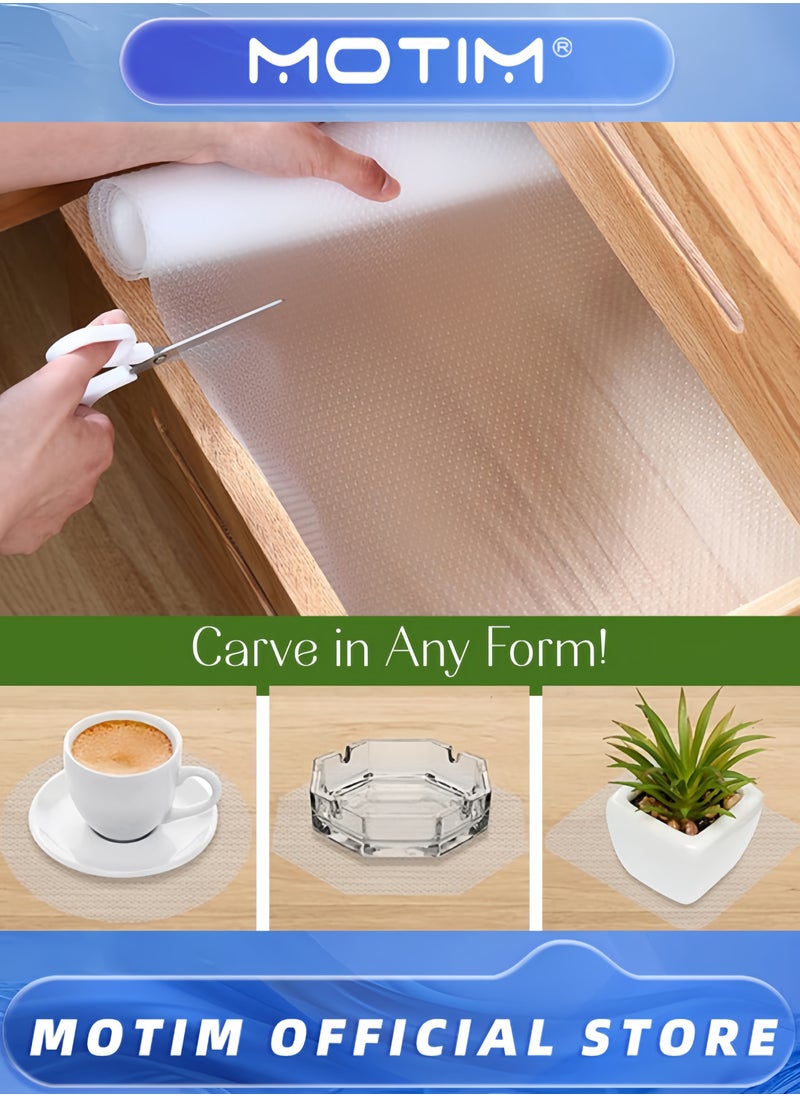 Motim 45 * 1000CM Non-Slip Shelf Liner EVA Kitchen Liner Washable for Kitchen Cabinet & Shelves & Refrigerator & Storage & Desks  - Image 2