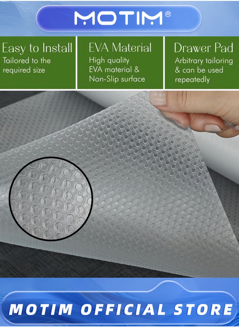 Motim 45 * 1000CM Non-Slip Shelf Liner EVA Kitchen Liner Washable for Kitchen Cabinet & Shelves & Refrigerator & Storage & Desks  - Image 4