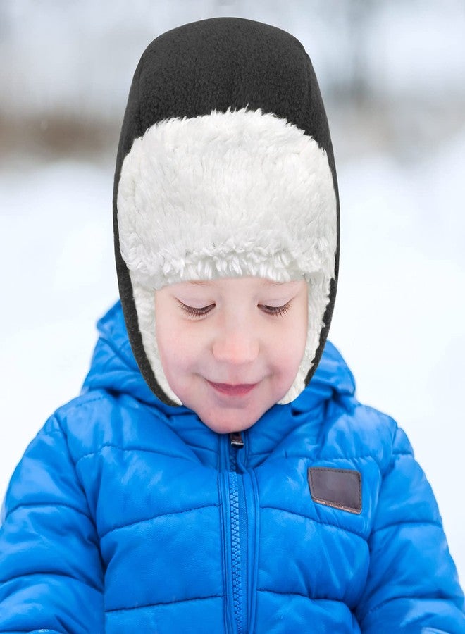 Sarfel Baby Winter Hat Mittens Infant Hats Baby Boy Beanie Sherpa Lined Baby Girl Hat and Mitten Set Baby Gloves Grey 6-12 Months - Image 4
