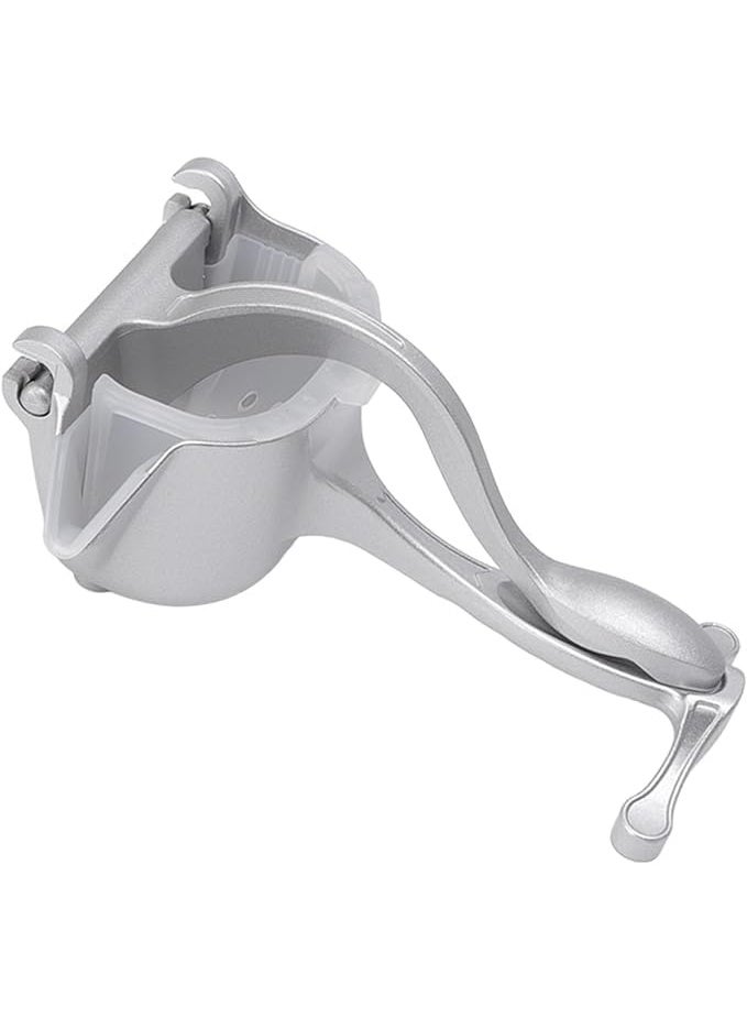 ELTRAZONE Manual Citrus Juicer Aluminum Alloy Squeezer with Dual Funnels, Heavy-Duty Hand Press for Lemon, Orange & Lime, Easy-Grip Handle, Durable Silver Finish - Image 3