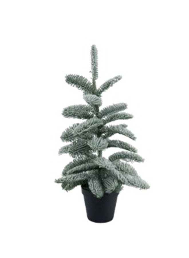 HRT WALL شجرة عيد الميلاد المجمدة لمسة حقيقية 50 سم - بيضاء