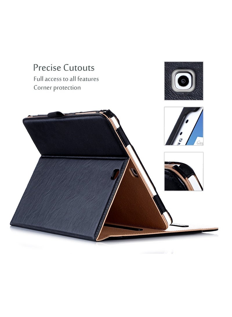 Procases - Galaxy Tab S3 9.7 Case Stand Folio Case Cover for Galaxy Tab S3 Tablet with Multiple Viewing Angles Document Card Pocket Black - Image 1