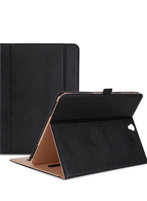 Galaxy Tab S3 9.7 Case Stand Folio Case Cover for Galaxy Tab S3 Tablet with Multiple Viewing Angles Document Card Pocket Black