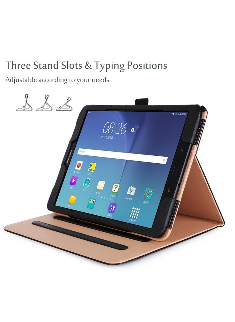 Procases - Galaxy Tab S3 9.7 Case Stand Folio Case Cover for Galaxy Tab S3 Tablet with Multiple Viewing Angles Document Card Pocket Black - Image 1