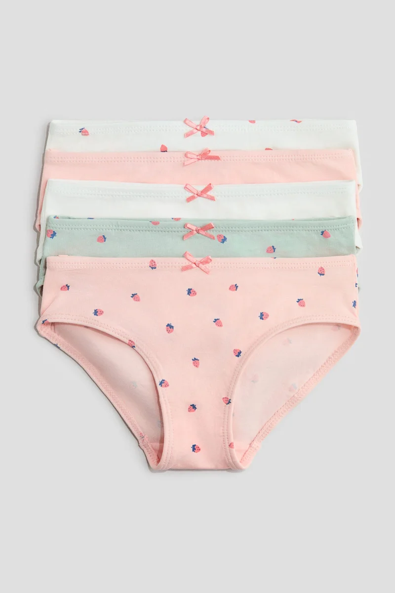 اتش اند ام سروال داخلي من القطن - عبوة من 5 قطع