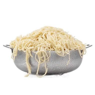 Vensikal Pasta Rice Fruit and Vegetable Drainer with Handle Stainless Steel MicroPerforated Colander Kitchen Strainer Sieve1 pc SilverColor - Image 4