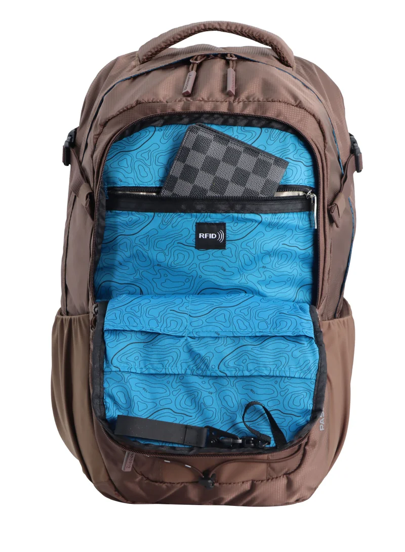 Discovery Discovery Outdoor 30L Backpack  Brown for Adventure, Durable Lightweight Water Resistant Multi-Compartment Bag for Men Women Hiking Trekking Camping Travel