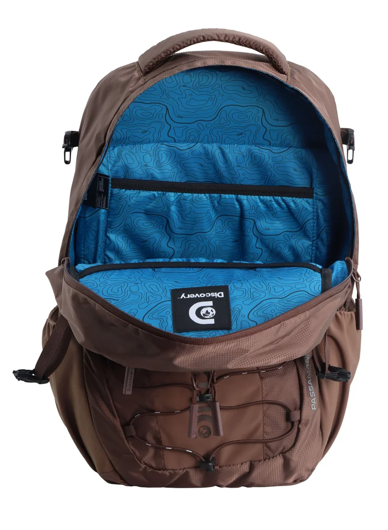 Discovery Discovery Outdoor 30L Backpack  Brown for Adventure, Durable Lightweight Water Resistant Multi-Compartment Bag for Men Women Hiking Trekking Camping Travel