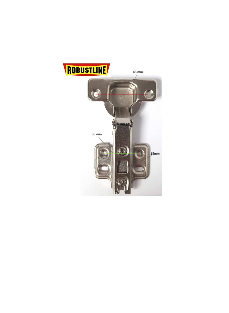 Robustline 110 Degree Angle Adjustable Stainless Steel Cabinet Door Concealed Cabinet Hinge Full Overlay Half Overlay Inset Hinges (8, Inset) - Image 3