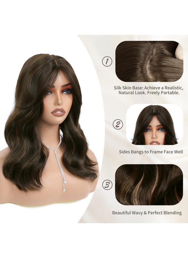 Hair Toppers For Women With Thining Hair 16Inch Wavy Brown Hair Toppers Hairpieces For Women Synthetic Clip In Hair Topper Women'S Wiglets Add Hair Volume(Dark Brown Mix Light Brown) - pzsku/ZA239652FBC9CA8283632Z/45/_/1733730196/9a8ba28e-bd5d-49b6-b83e-25a609cbffaf