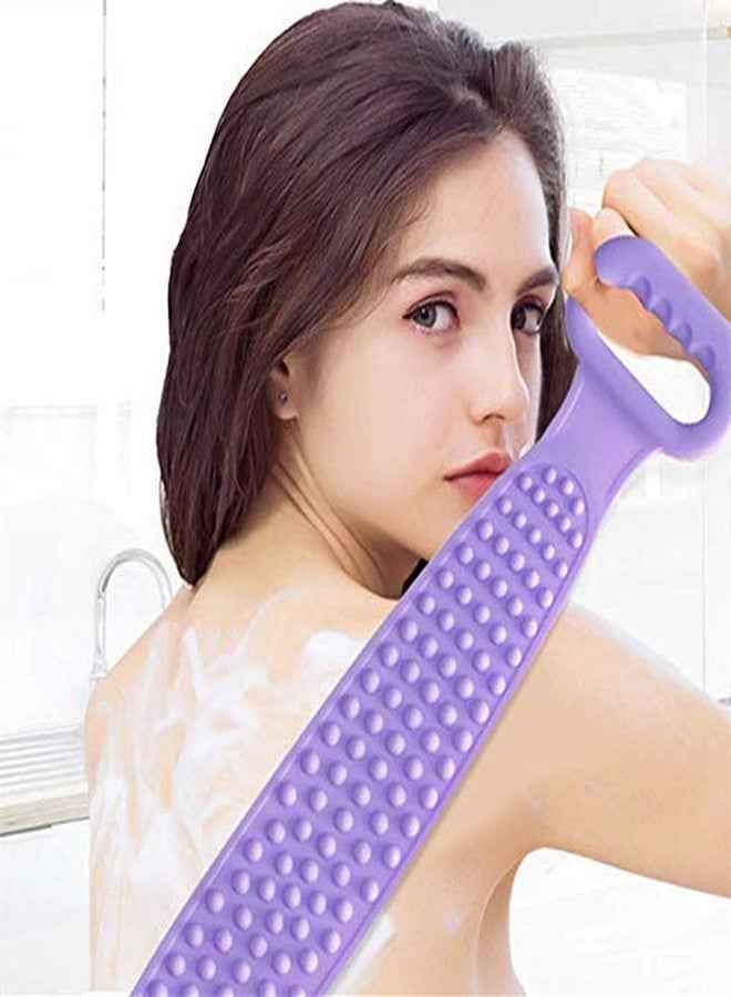 Hotfix Silicone Body Scrubber/Bath Body Cleaning Belt/Skin Brush Belt/Exfoliator Body Washable Scrubber/Scrubber Belt For Skin/Bathing/Body Dirt Removal For Kids Men's Women's - Image 1