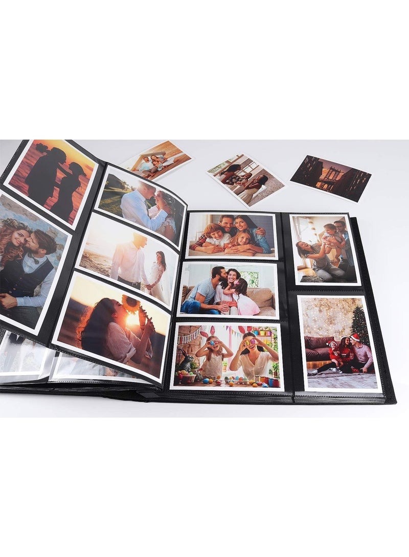 Relex Photo Album, Large Capacity Picture Albums with Leather Cover, Memory Book with Picture Display Window for Baby Family Wedding (4x6 600 Pockets) - Image 3