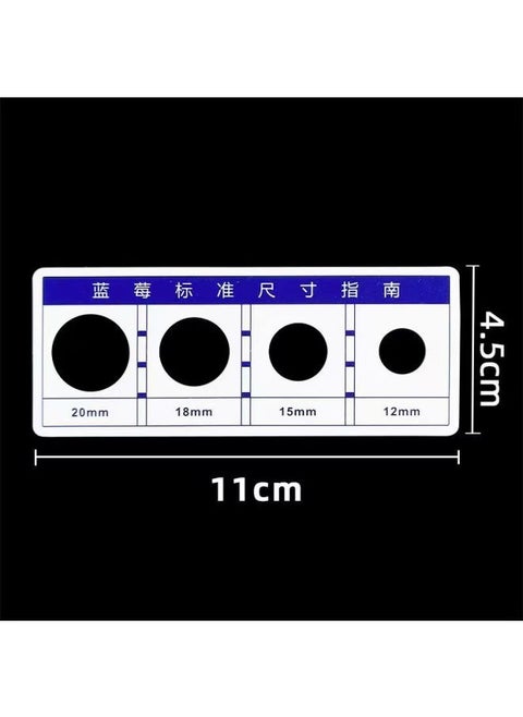 Cherry Standard Measuring Ruler Fruit Diameter Fresh Fruit Grading Grape Blueberry Size Measuring Grade Cherry Grading Ruler-Model:Blueberry [long 4 Holes]