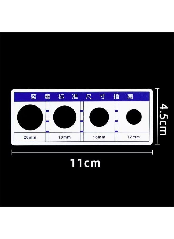 Cherry Standard Measuring Ruler Fruit Diameter Fresh Fruit Grading Grape Blueberry Size Measuring Grade Cherry Grading Ruler-Model:Blueberry [long 4 Holes]