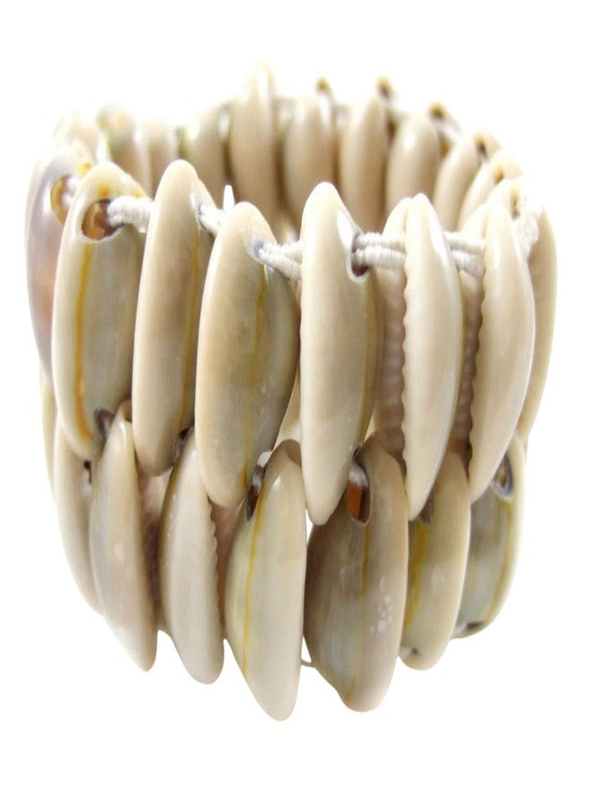 Swimmi Natural Cowrie Shell Bracelet, Handmade Beach Surfing Cuff Cowrie Shell Stretch Bracelet Women Jewelry AA052 - Image 4