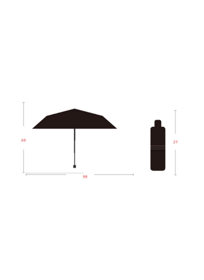 NIBEMINENT - Vinyl Anti-ultraviolet Sun Umbrella Small Fresh Sunny Black - Image 1