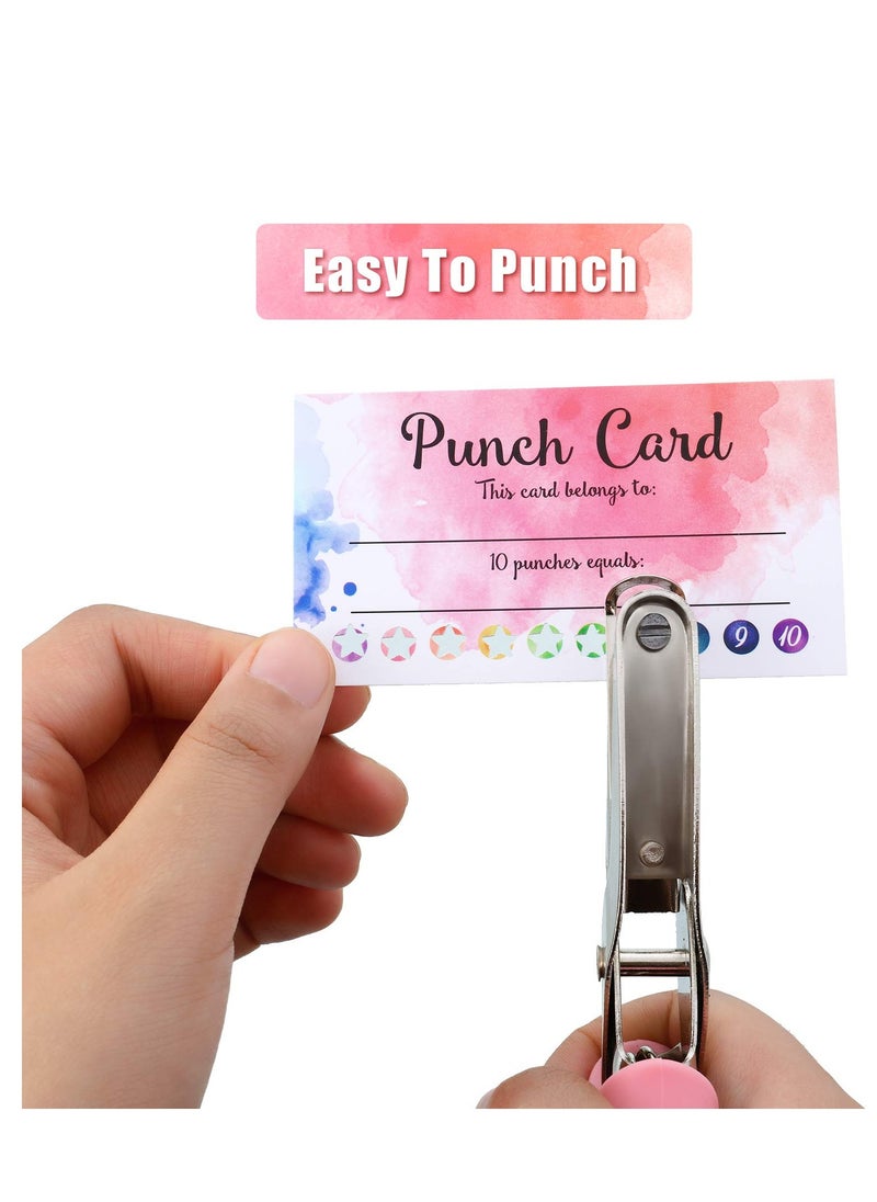 Excefore - 200 Pieces Punch Cards Incentive Student Reward Card Student Awards Loyalty Cards for Business Classroom Kids Behavior Students Teachers 3.5  2 Inch 4 Styles - Image 1