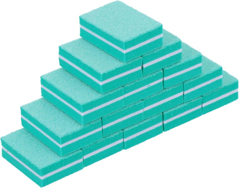 GALPADA 50pcs Mini Sponge Nail Files Manicure Buffers Green Double-Sided Nail File Block for Care and Polishing at Home Or Salon - Image 1