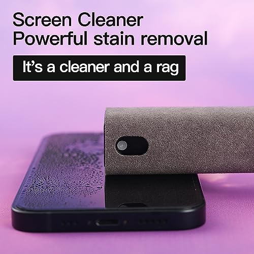 ZERNBER 2 Pcs Screen Cleaner Kit, 3-in-1 Touchscreen Mist Cleaner Spray Bottle Tool & Microfiber Cloth for Phone/Laptop/Tablet/TV/Monitor/Car Screens(Grey) - Image 5