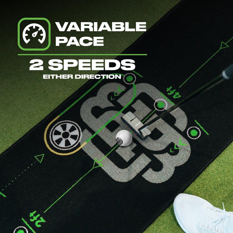 BACK 2 BASICS GOLF Back 2 Basics 10ft Golf Putting Mat - Premium Indoor Putting Green, Realistic Golf Putting Green for Training - Golf Practice Mat for Indoor/Outdoor Use, Putting Practice Mat for Golfers - Black - Image 4