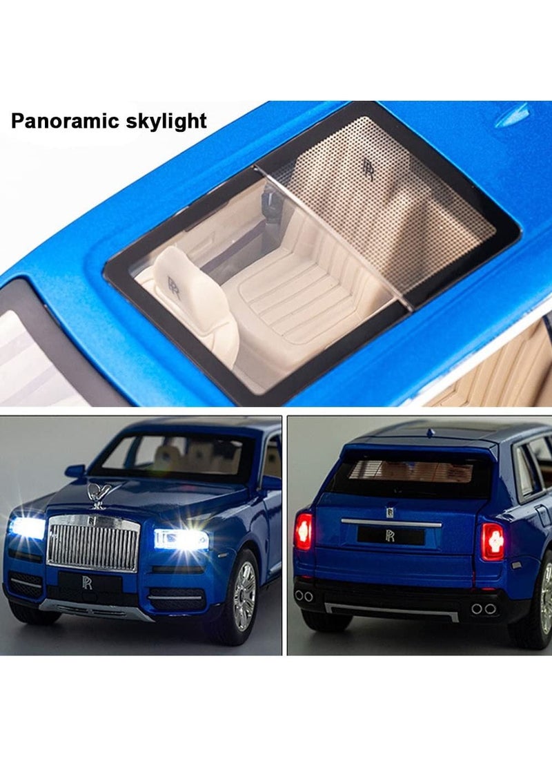Swift 1:24 Rolls-Royce Cullinan Diecast Model Car, Zinc Alloy Pull Back Ty car with Sound and Light for Kids Boy Girl Gift, Blue  - Image 3