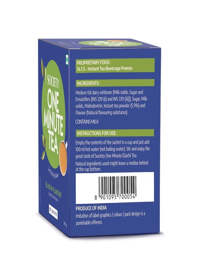 Society One Minute Tea | Elaichi Flavour | Made with Cardamom | Flavoured Instant Tea | 14g X 10 Sachets (140g) - Image 4