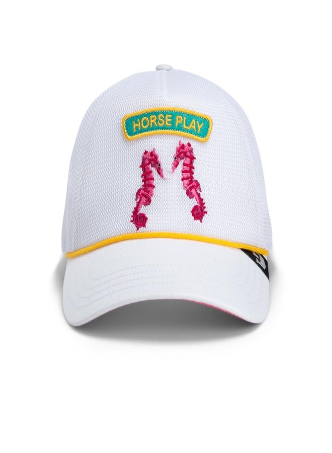 جورين بروس. قبعة سائق الشاحنة المريحة من مجموعة جوورين بروس سيرف روكرز للرجال والنساء، لون أبيض (أكوابالز)، مقاس واحد - Image 1