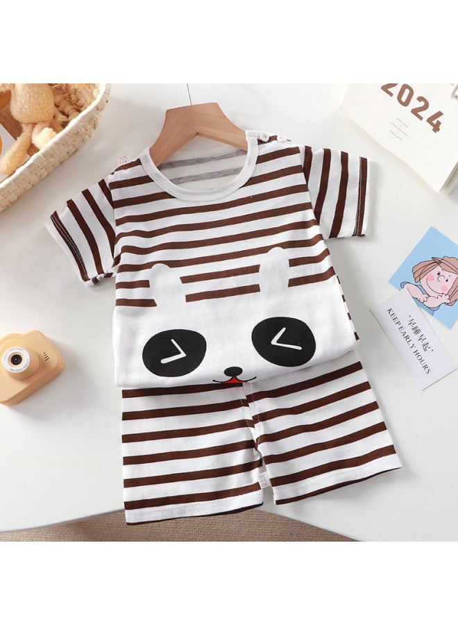 New Children's Wear Short-sleeved Suit Children's Short-sleeved Shorts Girls' Summer One-piece Boys' T-shirt Two-piece Baby Clothes
