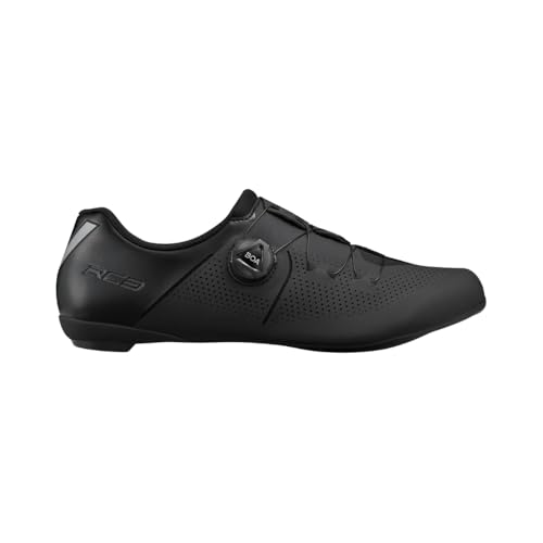 SHIMANO أحذية دراجة شيمانو SH-RC302، سوداء، 10-10.5 رجال - Image 1