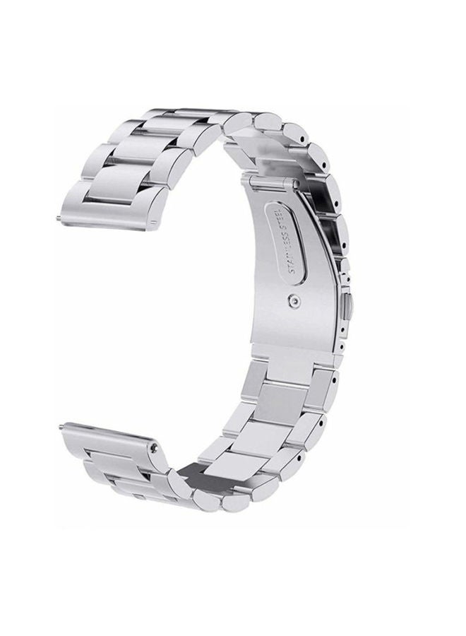 NIBEMINENT Beads Slingshot Watch Band For Samsung Gear S3 Frontier Silver - Image 1