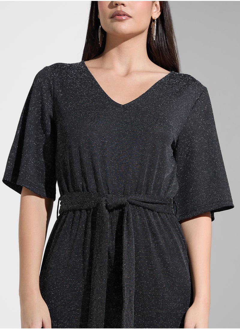 VERO MODA Glitter High Waist Jumpsuit  - Image 3