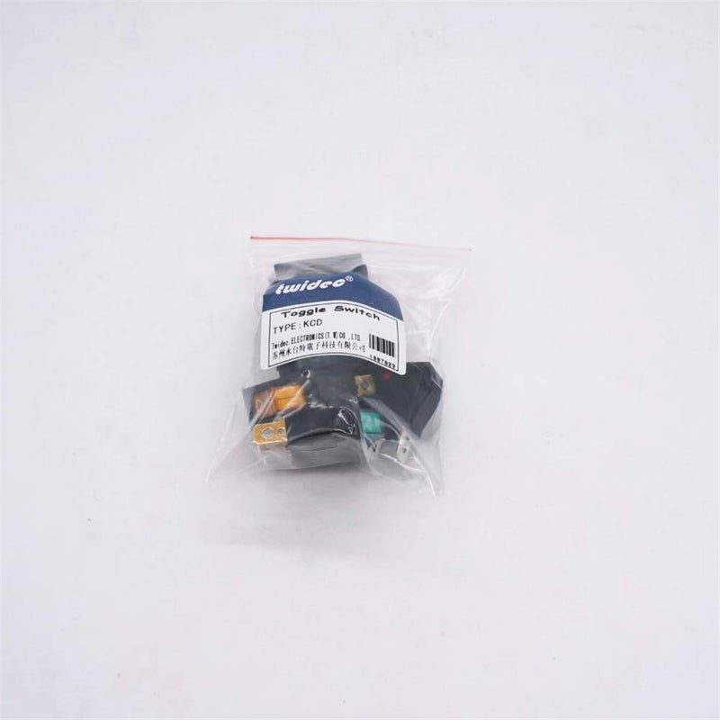 Twidec /6Pcs Rocker Switch 3 Pins 2 Position ON/Off AC 20A 125V 15A 250V SPST Yellow, Red and Green LED Light Illuminated Boat Rocker Switch Toggle KCD3-101N-YGR - Image 4