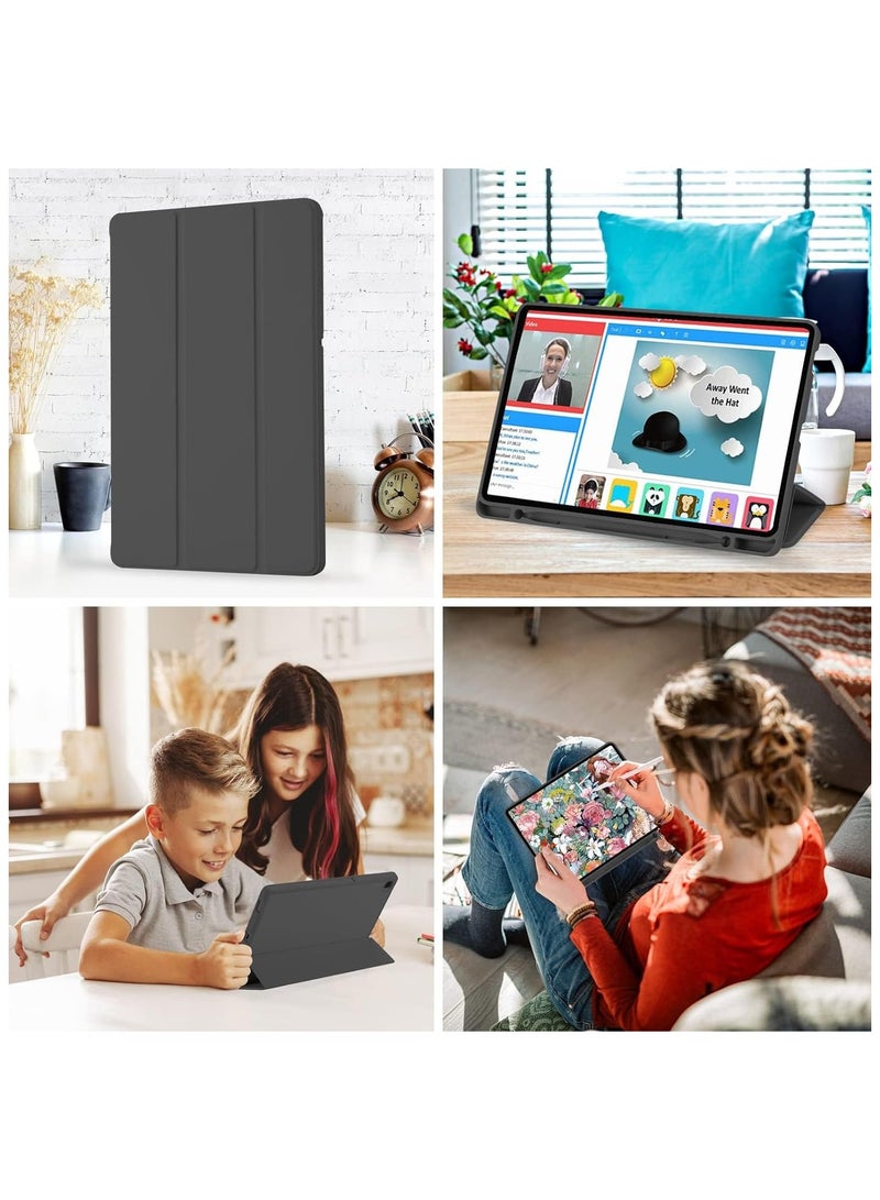 Smart Case For Xiaomi Redmi Pad SE 11 inch Tablet 2023 Cover with Pencil Holder, Soft TPU Smart Stand Back Cover Auto Wake/Sleep (Black) - Image 3