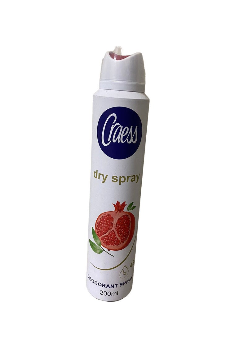 Craess Dry Spray deodorant 48h 200ml