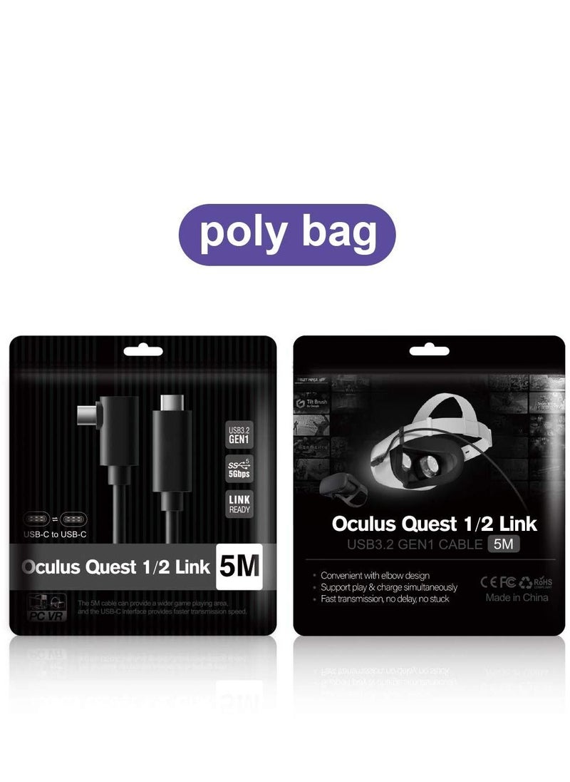 KASTWAVE - Type-C Streaming Cable for Quest 2 and Oculus Link Virtual Reality Headsethigh Speed Data Transfer and Fast Charging Connection Cable (5M) - Image 1