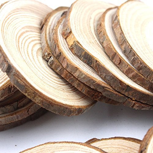 JDYYICZ 50PCSWS Wood Slices, 50 Pieces, Wooden - Image 3